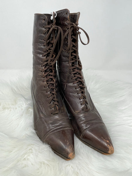 Brown Victorian Boots