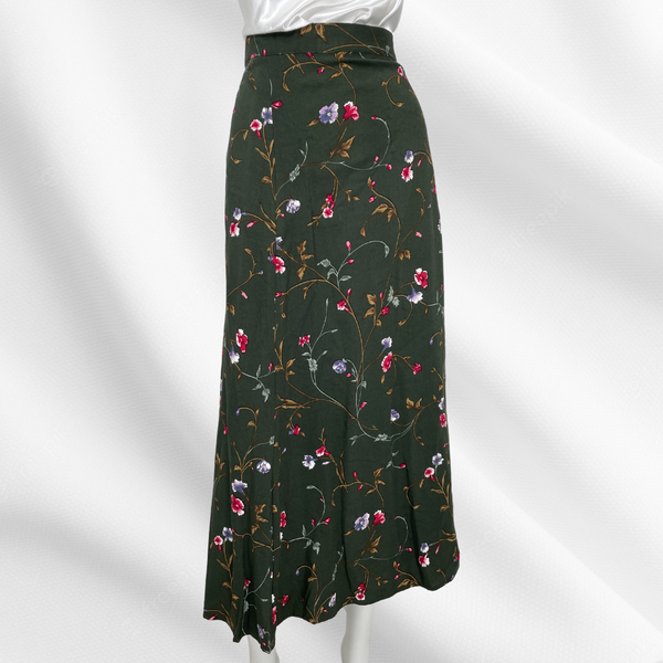 Katy D Green Blossoms Skirt