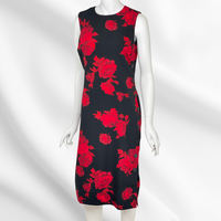 Red Blossom Floral Dress
