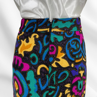 Vibrant Jewel-tone 80’s Skirt