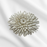 Carved White Chrysanthemum Jewelry Set