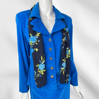 Vintage Cobalt Blue Skirt Suit