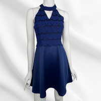 Navy Lace Blue Dress