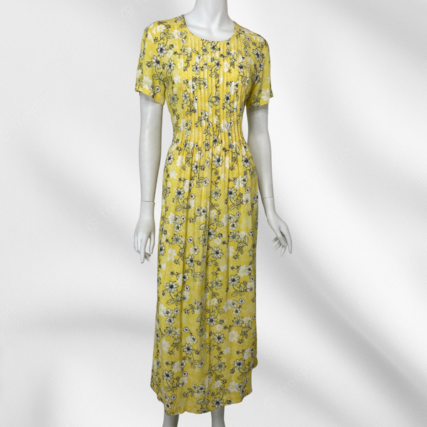 Pleated Sunshine Floral Dress
