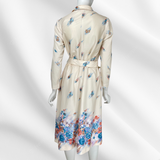 Leslie Fey Pastel Floral Sketch Dress