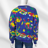 Yes Collage 80’s Geometric Pullover