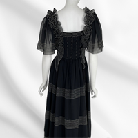 1960’s Ruffled Maxi Dress