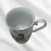 Royal Crown Porcelain Footed Cup- Eurasian Bullfinch