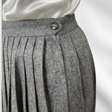 Grey Pleated Wool Skirt (70's)