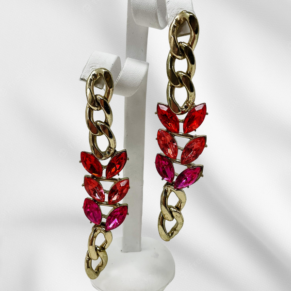 Jeweled Chain Earrings