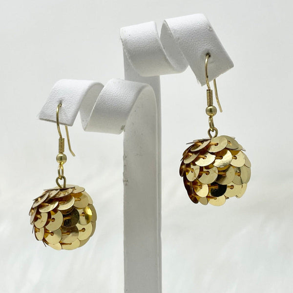 Gold Sequin Earrings
