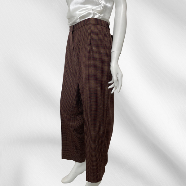 Brown Plaid Trousers