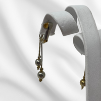 Snake Chain Beaded Clip-On Earrings