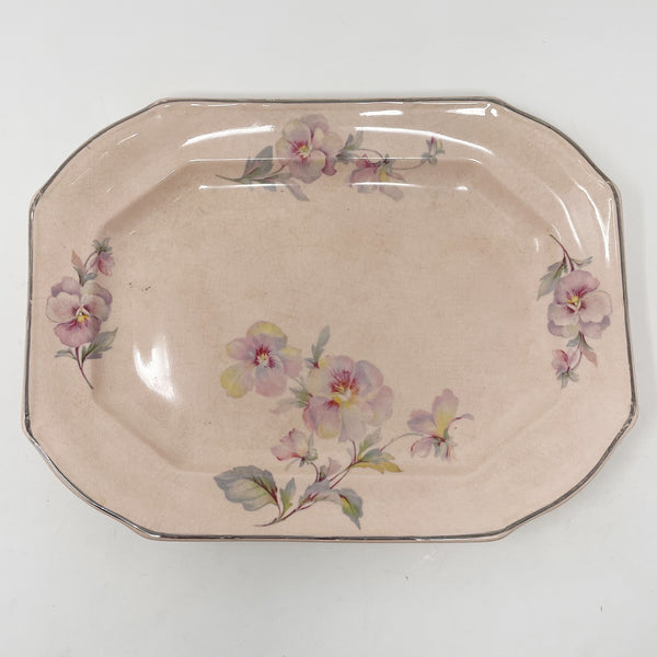 Vintage Taylor, Smith & T Co Floral Platter