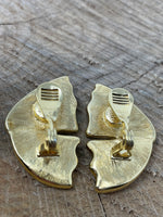 Ginkgo Clip On Earrings