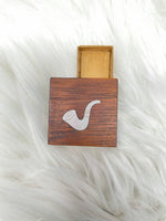 Wood Matchbox - Pipe Inlay