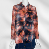 Orange and Black Bleached Flannel
