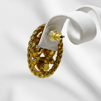 Quad Stone Gold Toned Earrings