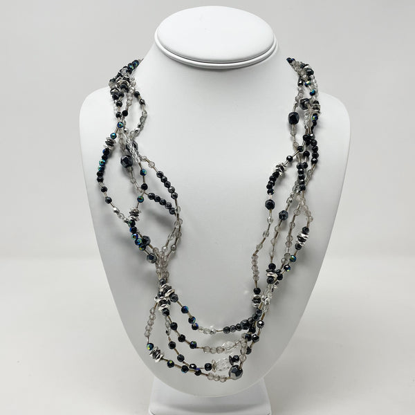 Multi string beaded necklace