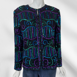 Jewel Tone Sequin Jacket
