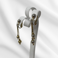 Snake Chain Beaded Clip-On Earrings